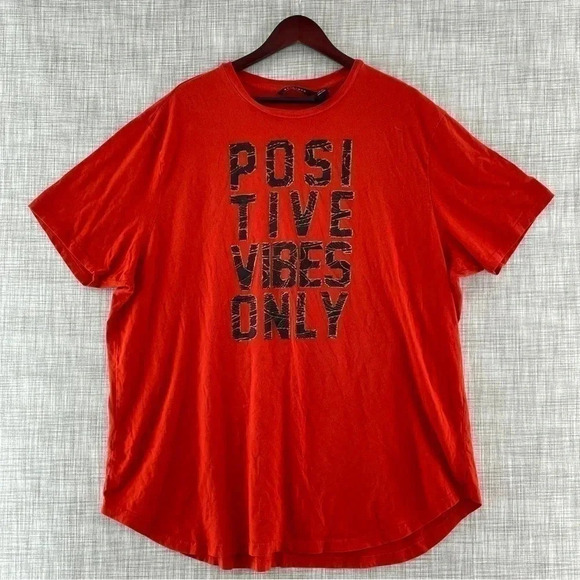 Sean John "positive vibes only" textured T-shirt Mens 3XL 8730/b - Picture 1 of 8